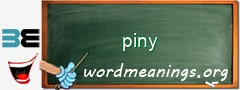 WordMeaning blackboard for piny
